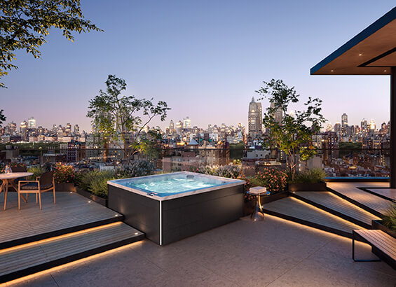outdoor hot tub