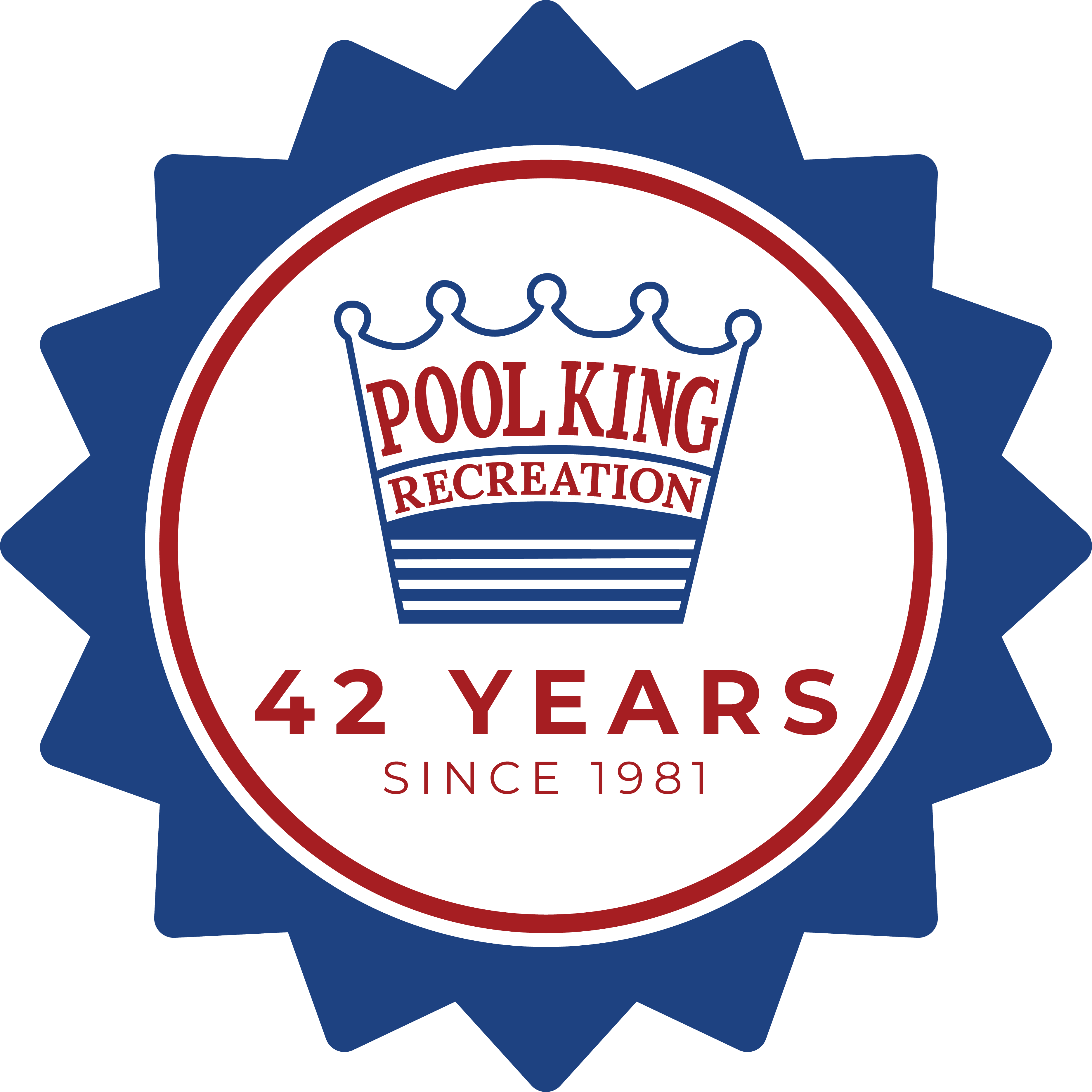 42 Years Pool King Logo