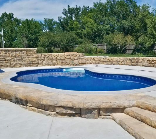 backyard in-ground swimming pool